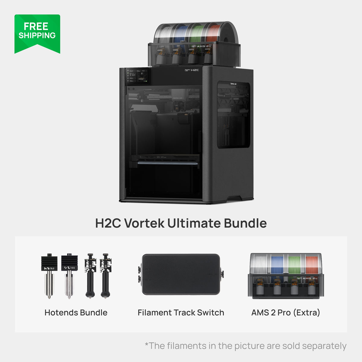 Bambu Lab H2C Vortek Ultimate Bundle